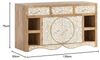 Waschtisch Delhi Mango Massivholz 130x75x50 cm braun massivum Bad-Unterschrank Waschbeckenunterschrank Doppelwaschtisch Badmöbel Boho Stil Bild 3