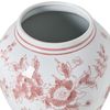 Vase mit Deckel SEWILLA Porzellan 38 cm Rot Weiß Bild 5
