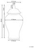 Vase mit Deckel SEWILLA Porzellan 38 cm Rot Weiß Bild 3