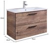 Pelipal Quickset 374 Waschtisch mit Unterschrank, Holzwerkstoff, Eiche Ribbeck quer NB, 53 x 75 x 45 cm Bild 3