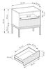 Vente-unique - LIOUBA Bedside table Holz, Platte Schwarz - B 39 cm x H 56 cm x L 54 cm Bild 3