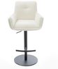 Barstuhl Nela-Flex Bouclé Soft Beige Drehfuß höhenverstellbar Metall Schwarz Bild 3