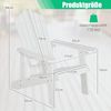 FANTASK Adirondack Stuhl mit Getränkehalter, wetterfester Gartenstuhl, Gartensessel aus Kunststoff, Weiß Bild 2