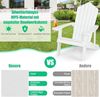 FANTASK Adirondack Stuhl mit Getränkehalter, wetterfester Gartenstuhl, Gartensessel aus Kunststoff, Weiß Bild 3
