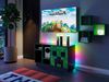 MINECRAFT - TV-Möbel, Lowboard, Konsolen-Regal, Gaming Möbel mit dunklem Design und Beleuchtung Bild 2