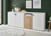Sideboard Merced in weiß matt und Eiche 200 cm Bild 5