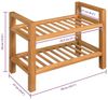 vidaXL Schuhregal mit 2 Etagen 50x27x40 cm Massivholz Eiche 244208 Bild 2