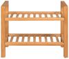 vidaXL Schuhregal mit 2 Etagen 50x27x40 cm Massivholz Eiche 244208 Bild 5