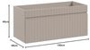 Waschbeckenunterschrank 100 cm Auszug IRAKLIO-56-CASHMERE Kaschmir B/H/T ca. 100/46/45,6 cm Bild 2