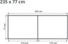 GFP Aluminium Hochbeet KINGSIZE DANIELA - 235 x 77 x 77 cm - Holzoptik, Stecksystem, langlebig Bild 5