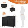 DUMOS Kommode für Schlafzimmer mit 7 Stoffschubladen, hohe Kommode Organizer für Kleidung, Schrank Kinderzimmer, Aufbewahrungsturm mit Schrank, Metallrahmen, Holzplatte, leichte Kinderzimmermöbel Bild 3