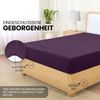 Utopia Bedding - Spannbettlaken 140x200 cm - Lila - Gebürstete Polyester-Mikrofaser Spannbetttuch - 35 cm Tiefe Tasche Bild 4