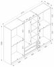 Dmora Großer Schrank Alrai 277x208h cm Schwarz, 5 Böden Bild 2