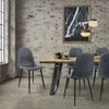 ML-DESIGN Polsterstuhl Esszimmerstuhl mit Rückenlehne, Wohnzimmerstuhl mit Metallbeinen (4 St), Küchenstuhl ergonomisch Anthrazit moderne Design mit Kunstlederbezug Bild 2