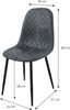 ML-DESIGN Polsterstuhl Esszimmerstuhl mit Rückenlehne, Wohnzimmerstuhl mit Metallbeinen (4 St), Küchenstuhl ergonomisch Anthrazit moderne Design mit Kunstlederbezug Bild 3