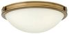Deckenleuchte, Stahl Glas, Messing, D 34,6 cm Bild 1