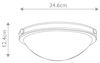 Deckenleuchte, Stahl Glas, Messing, D 34,6 cm Bild 4