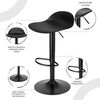 Baroni Home 2er Set Barhocker mit Verstellbarer Höhe, Barstuhl mit kratzfester Boden und Fußablage, Tresenhocker für Küche, Restaurant und Bar, 41 x 40 x 64-86 cm, 2 Stück, Schwarz Bild 5