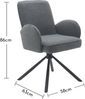 Malia Esszimmerstühle 2er Set mit schwarzem Metallgestell, Grau - Bequeme Stühle für Esszimmer & Wohnzimmer - 58 x 86 x 63 cm (B/H/T) Bild 3
