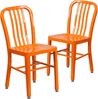 Flash Furniture Stuhl für Innen und Außenbereich, Legierter Stahl Kunststoff, Orange, 50. 8x39. 37x84. 46 cm Bild 3