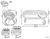 Lounge Set mit Tisch MARATEA CESENATICO Rattan Natürlich Bild 3