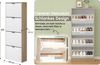 habeig Schuhkipper Schuhschrank Holz mit 4 Klappen, 164x60x24cm, 16 Paar Schuhe, 164 cm hoch Bild 3