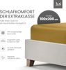 Bettwaesche-mit-Stil Mako-Satin Spannbettlaken gold 100x200cm Bild 2