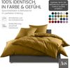 Bettwaesche-mit-Stil Mako-Satin Spannbettlaken gold 100x200cm Bild 4