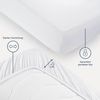 Blumtal® Spannbettlaken 135x190 cm - Bettlaken 135x190 aus Microfaser - Oekotex zertifiziertes Spannbetttuch 135x190 - Spannbettlaken 135x190 / Spannleintuch 135x190 - Bettlaken - Fitted Sheets - Weiß Bild 3