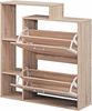 Wohnling Moderner Schuhkipper, Schuhschrank für 12 Paar Schuhe, Sonoma Eiche, 85 x 24 x 93 cm Bild 5