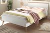 Doppelbett MAINZ-61 im skandinavian Design, weiß matt mit Eiche Riviera Nb, 140x200 cm Bild 5