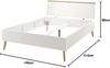 Doppelbett MAINZ-61 im skandinavian Design, weiß matt mit Eiche Riviera Nb, 140x200 cm Bild 2