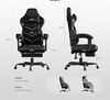 JUMMICO Bürostuhl ergonomisch mit dynamischer Lordosenstütze & Fußraster, Schwarz Bild 3