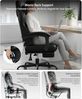JUMMICO Bürostuhl ergonomisch mit dynamischer Lordosenstütze & Fußraster, Schwarz Bild 5