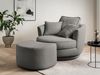 Sessel drehbar Comfy braun Webvelours 120 cm Bild 3