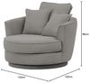 Sessel drehbar Comfy braun Webvelours 120 cm Bild 3