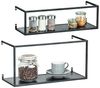 2er-Set Wandregal Industrial Design aus pulverbeschichtetem Metall Bild 4