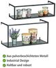 2er-Set Wandregal Industrial Design aus pulverbeschichtetem Metall Bild 3