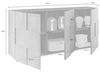 Dmora - Kommode Segrino, Wohnzimmerbuffet, Wohnzimmer-Sideboard, Moderne Küchen-Speisekammer, Made in Italy, 181x43 h84 cm, Eiche Bild 3