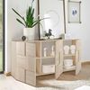 Dmora - Kommode Segrino, Wohnzimmerbuffet, Wohnzimmer-Sideboard, Moderne Küchen-Speisekammer, Made in Italy, 181x43 h84 cm, Eiche Bild 4