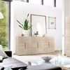 Dmora - Kommode Segrino, Wohnzimmerbuffet, Wohnzimmer-Sideboard, Moderne Küchen-Speisekammer, Made in Italy, 181x43 h84 cm, Eiche Bild 5