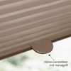 Sonello Plissee Klemmfix ohne Bohren 50x120 cm Braun Faltrollo Plisseerollo Jalousie für Tür & Fenster Blickdicht Sichtschutz Sonnenschutz Fertifplissee Rollo Bild 4