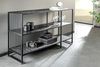 riess-ambiente Bücherregal ARCHITECTURE 120cm graphit · Standregal aus Metall · Marmor-Design, Einzelartikel 1-tlg, Wohnzimmer · 3 Ebenen · 6 Ablageflächen · Aufbewahrung · Raumteiler Bild 4
