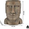CEPEWA Blumentopf Pflanztopf Moai Kopf gold H21cm Terracotta Büste S Bild 2