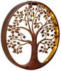 Spetebo LED Solarleuchte LED Solar Wanddeko BAUM antik bronze - 40 cm, Einschaltautomatik, LED fest integriert, warmweiß, Metall Wand Bild warm weiß beleuchtet Bild 3