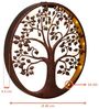 Spetebo LED Solarleuchte LED Solar Wanddeko BAUM antik bronze - 40 cm, Einschaltautomatik, LED fest integriert, warmweiß, Metall Wand Bild warm weiß beleuchtet Bild 2