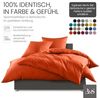 Bettwaesche-mit-Stil Mako-Satin Spannbettlaken orange 160x200cm Höhe 31-40cm Bild 4
