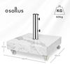 osoltus Schirmständer mit Rollen in Marmor Optik glanz 60kg 50x50cm Bild 3