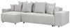 Ecksofa LUSPA Stoff Hellgrau Rechtsseitig Bild 4
