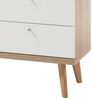 Lomadox Sideboard MAINZ-61, weiß matt mit Eiche Riviera Nb. 107x83x40cm Bild 5